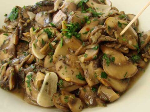 Garlic mushrooms catering