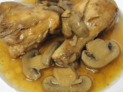 Chicken with mushrooms catering