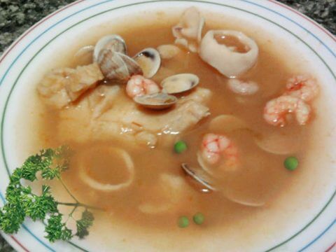 Sopa Marinera seafood soup catering