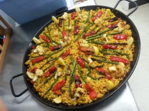 fresh colorful vegan paella