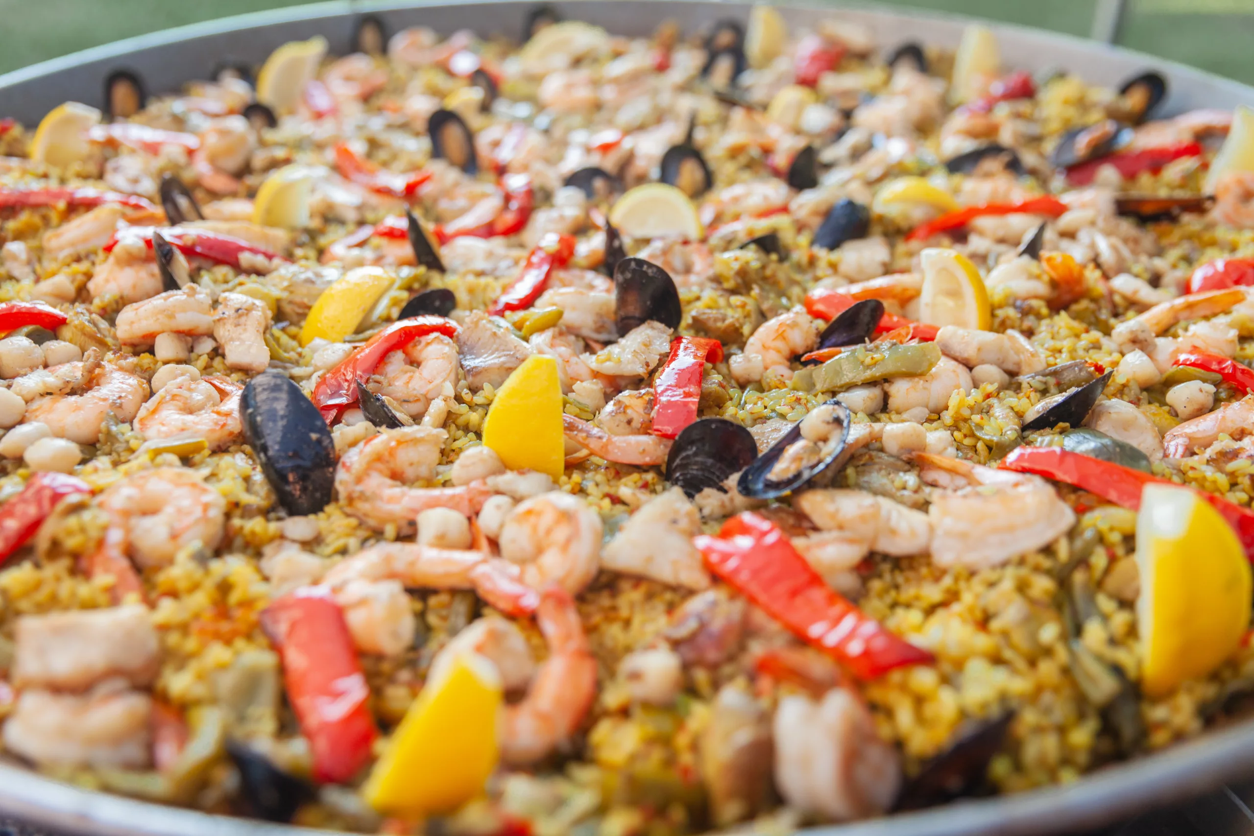 Close up of cooking Paella by Real Paella Catering